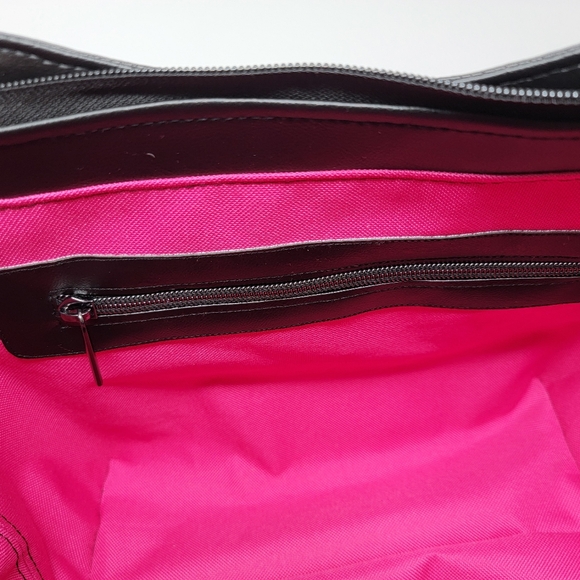 Handmade Black & Pink Vintage Horror Themed Hand Crafted Vinyl Hiraeth Handbag - Picture 6 of 7